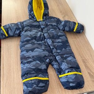 Columbia Blue and Yellow Kids Snowsuit